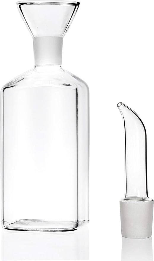 8 ounce/240 ml No Funnel Needed Olive Oil & Vinegar Dispenser Glass Cruet Decanter for Kitchen,Lab glassware seal handicraft Keeps Oil Fresh Longer