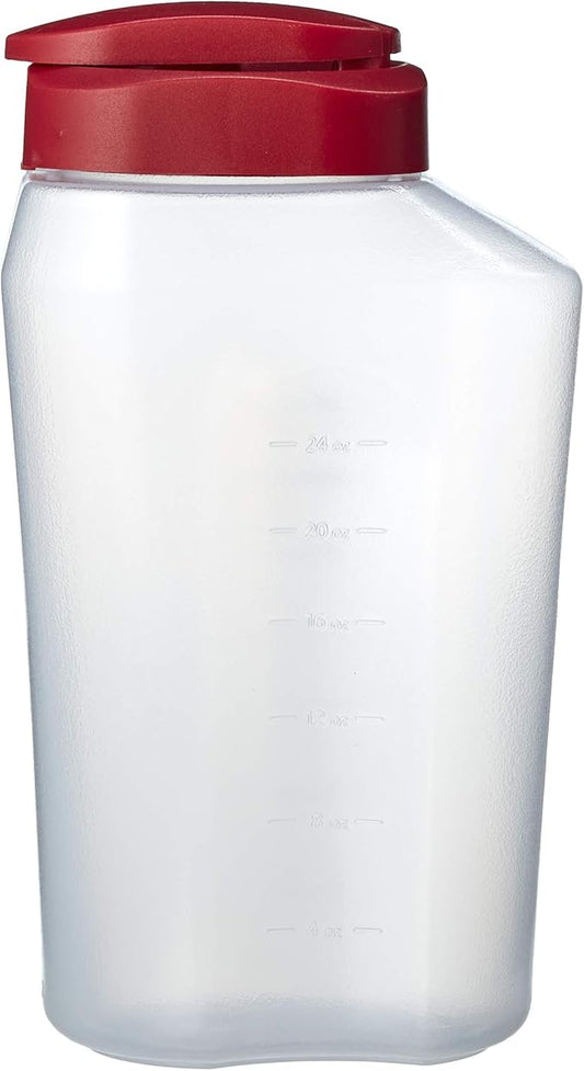 GoodCook 1 Quart Bottle – BPA Free Mixing Pitcher with Lid, Snap Lock Easy Pour Lid, Drink Containers for Fridge, Liquid Storage Container, Jugs for Drinks, Plastic Bottles with Lids by GoodCook