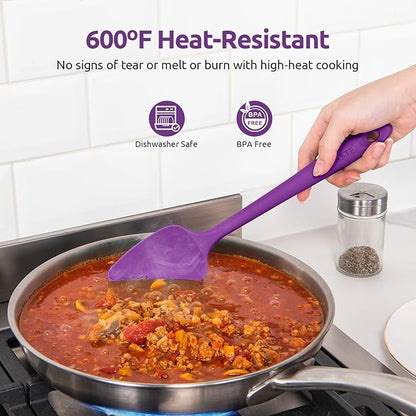 U-Taste Silicone Spatula Set with 600 Degrees Fahrenheit Heat Resistant (Purple) - Image 3