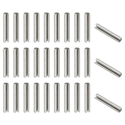 PATIKIL Slotted Spring Pin, 50 Pcs 5/64" x 1/2" (2.2mm x 12mm) 304 Stainless Steel Split Roll Pins Spring Dowel for Home Improvement Automotive Machine Repair, Silver