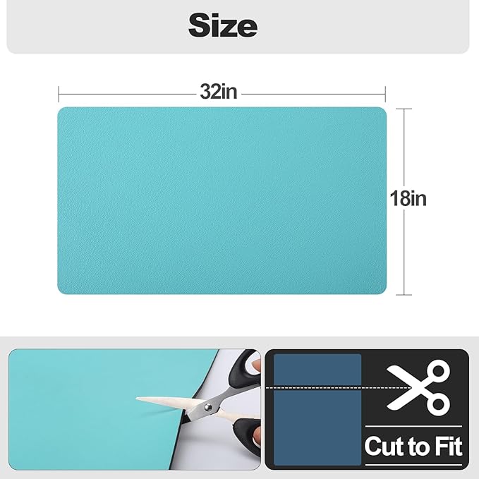 Ecotrim - Dish Drying Mat for Kitchen Counter | Coffee Bar Mat for Countertops | Heat Resistant Drainer Mat with Non-slip Rubber Backed | Hide Stain Kitchen Absorbent Draining Mat | Turquoise 18"x32" - Image 6
