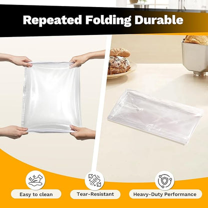 BIEAMA Bun Rack Cover – 10 Tier Half Size Commercial Bakers Racks Speed Pan Rack Cover PVC with 2 Sided Zippers, Clear 18.5" L x 16" W x 32.5" H - Image 5