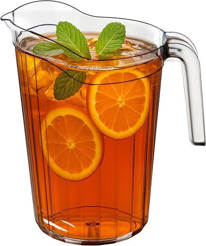 DecorRack 6 Pack - 75 oz Polycarbonate Plastic Pitcher Beverage Dispenser with Pour Spout Shatterproof Catering and Restaurant Serveware for Cold Drinks, Water, Lemonade, Beer, and Sangria (6 Pack) - Image 6