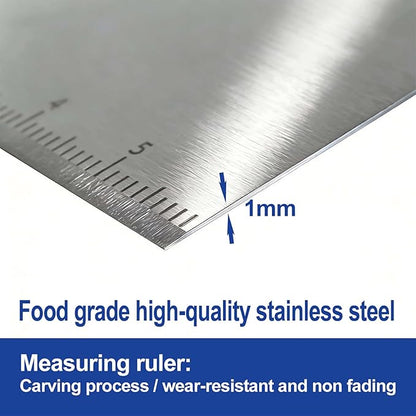 Professional Dough Cutter & Bench Scraper - Ultimate Dough Scraper Tool with Stainless Steel Blade & Wood Handle (2) - Image 4