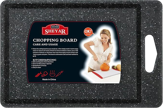 Cutting Board for Kitchen, Wheat Straw Fiber Cutting Board, Dish Washer Safe, w/Juice Grooves for Meat, Veggies, Easy Grip Handle, Non-slip Surface Serveware Accessories (11.8‘X7.8’)