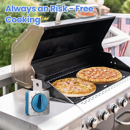 Kitchen Timers for Cooking, Chef Cooking Timer Clock with Loud Alarm,100% Mechanical Desk Timer - No Batteries Required -Magnetic Back, Exquisite Stainless Steel Body -Countdown Reminder Magnetic-Blue - Image 8