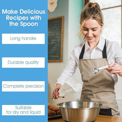 5 PCS Measuring Spoons Tablespoon Measuring Spoon 1/3 Tbsp (1 tsp | 5 ml | 1/6 oz) Stainless Steel Measurings Spoons for Kitchen Cooking Spoon(Silver)