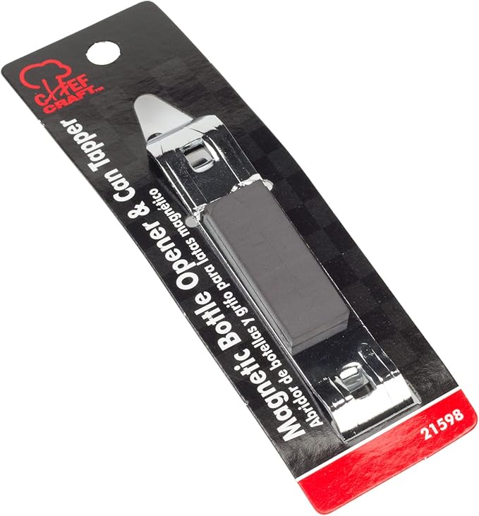 Chef Craft Select Iron Plated Bottle Opener, 4 inch, Grey - Image 2