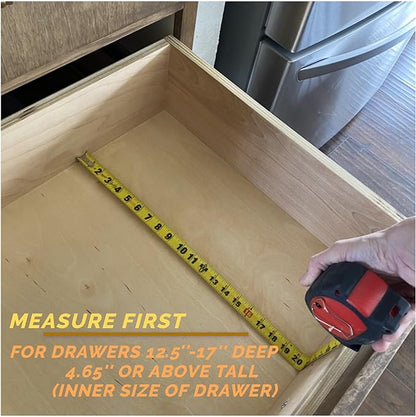 Fabsome Dresser Drawer Organizers 6 Pack, 4.65'' High Adjustable from 12.5-17‘’ Bamboo Drawer Dividers for Clothing Baby Clothes, Wooden Separators for Dresser Nursery Organization with Soft Foam Ends - Image 4