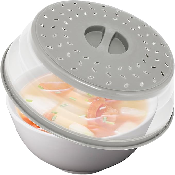 8.3inch Collapsible Microwave Food Cover, Splatter Guard,Vented Microwave Lid for Food, BPA free TPR, Dishwasher safe by RUNZI