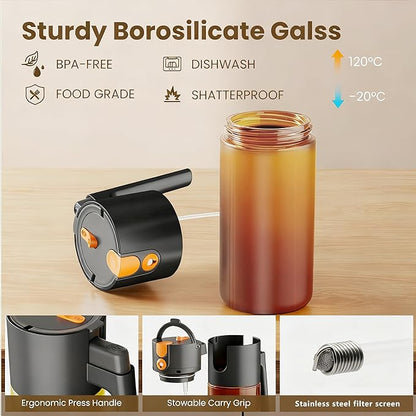 Olive Oil Spray Bottle Dispenser, 2-in-1 Glass Material Kitchen Cooking Oil Sprayer, 17 oz/500 ml Cooking Spray, Glass Spray Bottle with Tipper, Food Grade Spray for Kitchen, Salad, Frying, Barbecue - Image 6