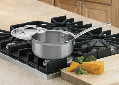 Cuisinart 1.5 Quart Multiclad Pro Triple Ply Saucepan w/Cover, MCP19-16N - Image 2