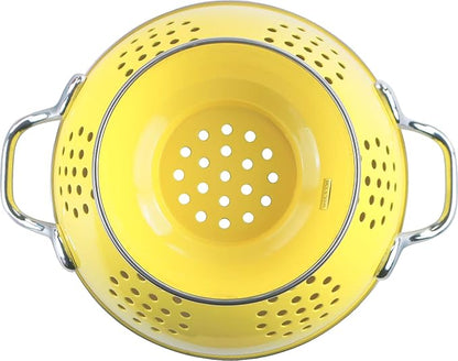 Calypso Basics by Reston Lloyd Powder Coated Enameled Colander, 1.5 Quart, Lemon