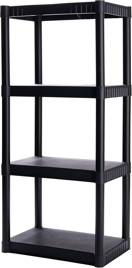 Plano 4-Shelf Plastic Storage Shelves, 48” x 23” x 14”, 200lb Capacity, Pantry, Office, Closet and Garage Shelves, Easy to Assemble, Durable Plastic Shelving Unit by PLANO%C2%AEOutdoors
