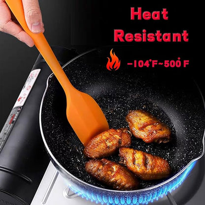 8 Pieces Silicone Spatulas, 11 inch Heat-Resistant Non-stick Spatulas with Stainless Steel Core for Cake Cream Cooking Gadget by COLOGO (11 inch) - Image 6