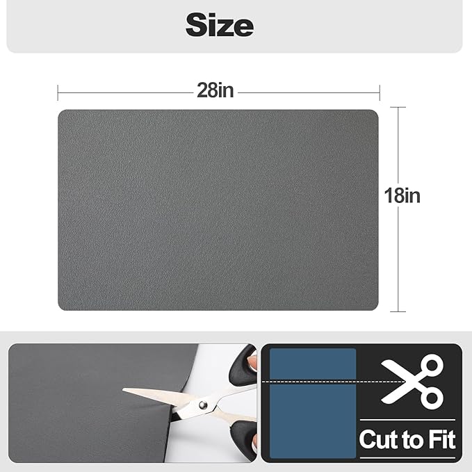 Ecotrim - Dish Drying Mat for Kitchen Counter | Coffee Bar Mat for Countertops | Heat Resistant Drainer Mat with Non-slip Rubber Backed | Hide Stain Kitchen Absorbent Draining Mat | Dark Grey 18"x28" - Image 6