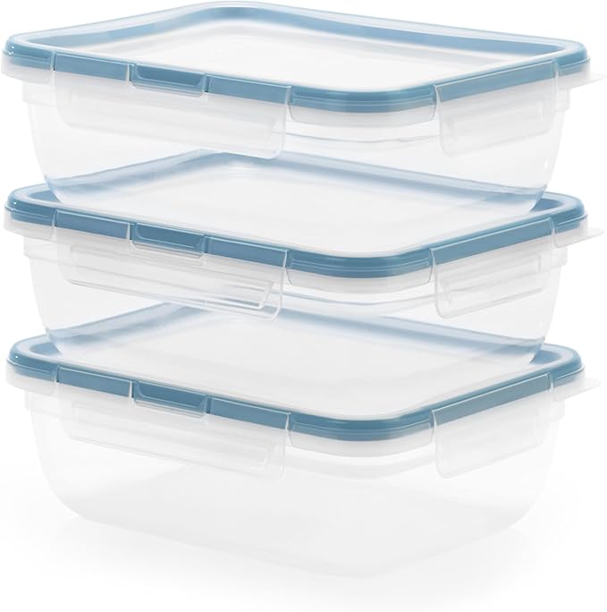 Snapware Food Storage Containers, Plastic, 8.5-Cup, Rectangular | Leakproof & Airtight | BPA-Free | Microwave & Dishwasher Safe | Pack of 6 - Image 2