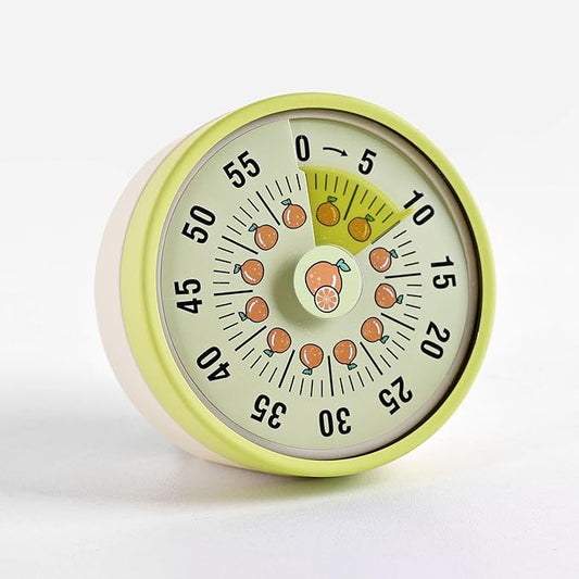 Kitchen Timer, Kitchen Countdown Cooking Reminder No Battery Required Magnetic Time Management Timer, Xmas Gift, Green