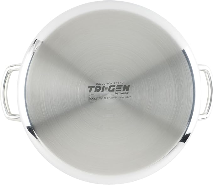 WINCO Tri-Ply Stock Pot, Silver - Image 5
