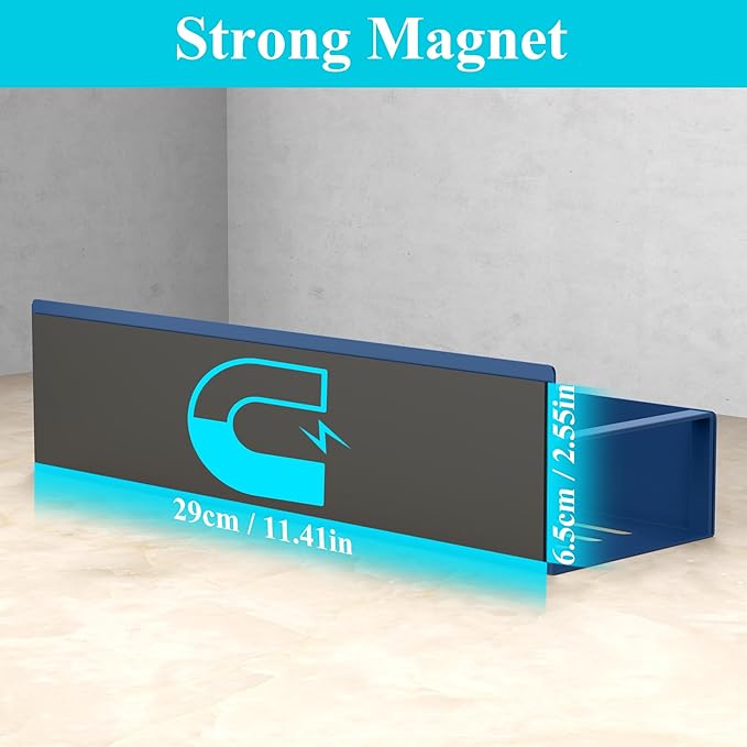 HuggieGems 4 Pack Magnetic Spice Storage Rack Organizer for Refrigerator and Oven, Royal Blue Fridge Organizers and Storage - Image 3