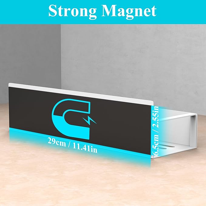 HuggieGems 2 Pack Magnetic Spice Storage Rack Organizer for Refrigerator and Oven, White Fridge Organizers and Storage - Image 3