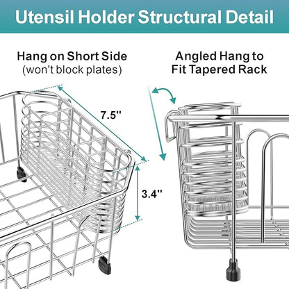 GSlife Mini in Sink Dish Drying Rack - Stainless Steel Small Dish Drainer for RV Kitchen Apartment Sink, 9.5" W x 13.4" L - Image 7