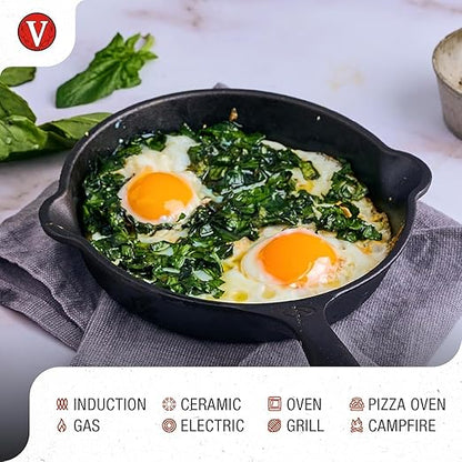 Victoria 6.5-Inch Cast Iron Skillet, Pre-Seasoned Cast-Iron Frying Pan with Long Handle, Made in Colombia - Image 3