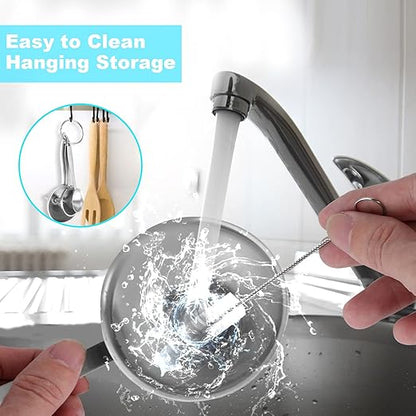 Large Small Funnel Set of 3, Food Grade Mini Funnels for Kitchen Use Filling Bottles Liquor Flask Tiny Spice Cooking Powder, 6Pcs Metal Stainless Steel Funnel (Long Handle), 2Pcs Cleaning Brushes YLYL - Image 5