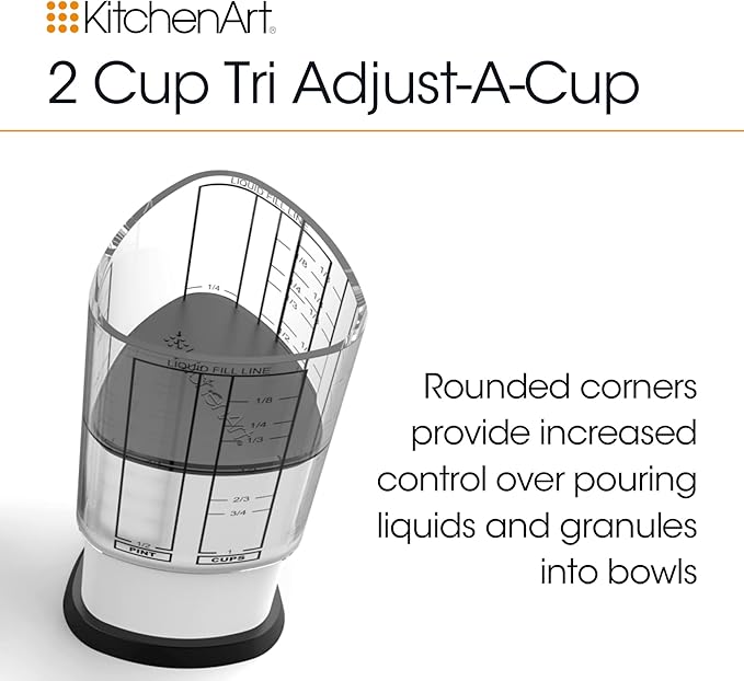 KitchenArt Pro Adjustable Measuring Set, Includes Adjustable Tablespoon, Teaspoon, and 2 Cup Measuring Cup - Image 5