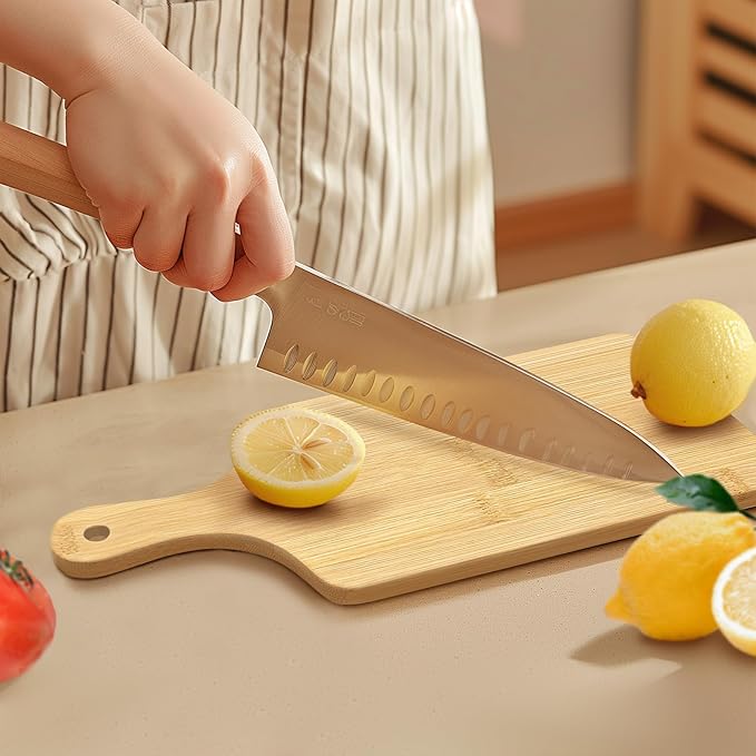 25 PCS Cutting Board Bulk Wood Chopping Board Laser Engraving Serving Board with Handle Charcuterie Boards for Customized Mother's Day Housewarming Gift 11" x 5" Bamboo - Image 5