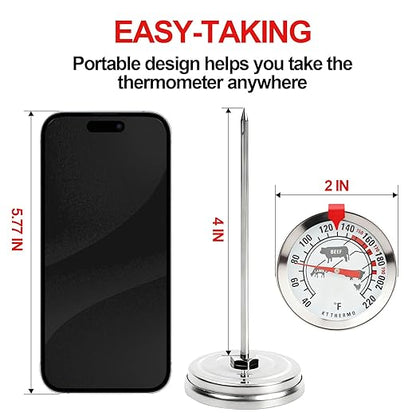Meat Thermometer Cooking Thermometer Stainless Steel Kitchen Thermometer Temperature Labeled for Poultry, Pork, Beef