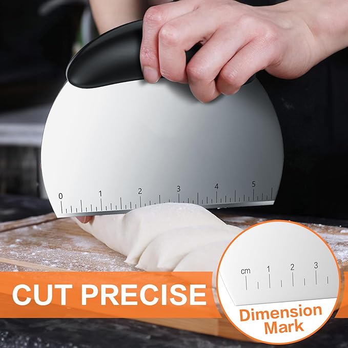 Pastry Cutter, Biscuit Cutter, Dough Scraper, Bread Lame, Stainless Steel Pastry Blender Set, Dough Cutter Biscuit Cutter Sourdough Bread Scoring Tool Dough Blender Tools & Pastry Utensils (5 Pcs/Set) - Image 4