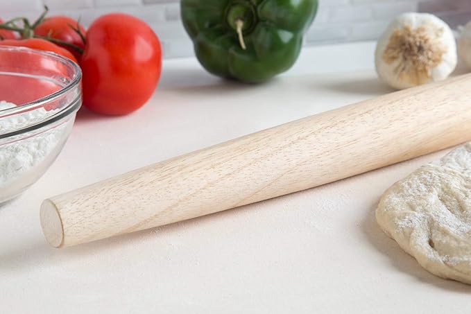 Fox Run Wooden Rolling Pins, French Rolling Pin With Tapered Ends, 20"