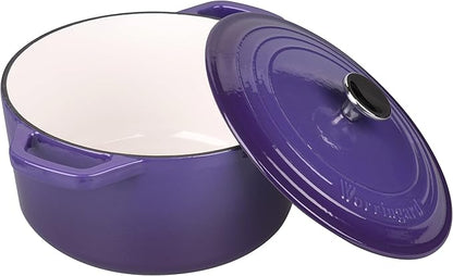 VORRINGARD Enameled Cast Iron Dutch Oven Pot with Lid, for Bread Baking, Round Bread Oven- include Sourdough Bread Baking Supplies Set, 4.5QT, Purple - Image 5