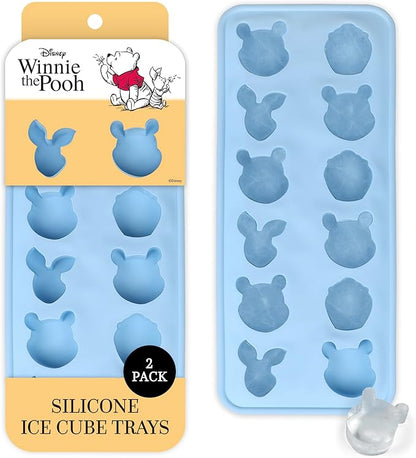 Disney Pooh Silicone Ice Cube Tray – 2 Pack Ice Trays for Freezer with Fun Pooh Ice Molds – Flexible BPA-Free Silicone Molds for Ice, Chocolate, and More