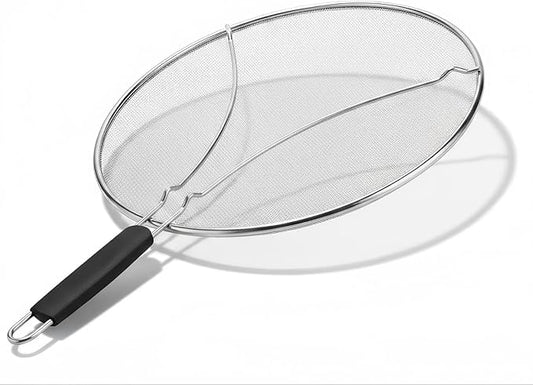 Splatter Screen for Frying Pan 13 Inch - Stainless Steel Grease Splatter Guard - Oil Splash Guard & Fine Mesh Cover for Cooking Bacon, Fried Chicken & Popcorn by Unknown