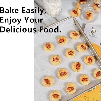 Katbite 12x16 Inch Parchment Paper Sheets with Grid Lines, Precut Baking Paper, Non-Stick & Heavy Duty, Half Sheet Parchment Paper for Cookies, Cup Cake Baking, Cooking, Air Fryer, Steaming, Grilling