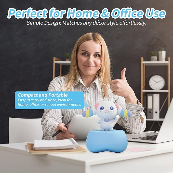 Blue Mechanical Timer, Cool Animal Manual Wind Up Countdown Clock, Professional Matte Finish Visual Productivity Tool for Office, Men's Fitness, Boys' Study & Classroom (Blue)
