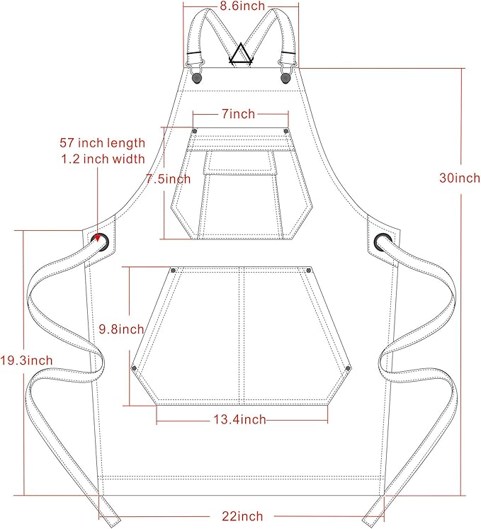 Jeanerlor - Denim Apron with Pockets for Hair Stylist Gardening Craftsmen Barista Women Hairdresser Jean Work Apron Cross Straps & Adjustable S to L (Black) - Image 4