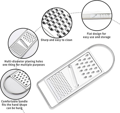 Graters for Kitchen,Cheese Grater Handheld Hand,Mini Cheese Grater Stainless Steel, Perfect for Potato, Vegetable, Butter - Image 3