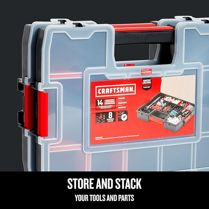 CRAFTSMAN Tool Organizer, 2-Packs with 14-Compartments, Lid Includes Secure Latch (CMST60944M) - Image 4
