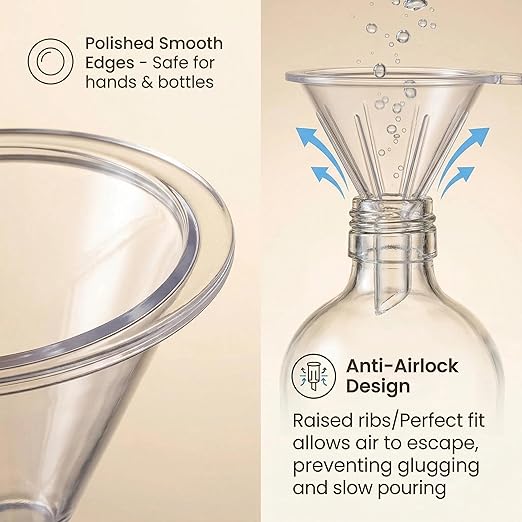 Mini Funnels Set, Small Clear Plastic Funnel with 6mm Narrow Spout for Filling Tiny Bottles, Essential Oils, Perfume, Capsules, Powder, Spices, Sand Art & Lab – Food Grade Heat Resistant (12, mini) - Image 5