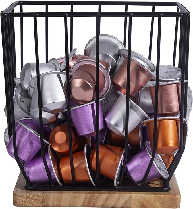 BYTEAIDREX Extra-Large Coffee Pod Holder,K Cup Holders for Counter Small Space,K Cup Storage,Coffee Pod Basket,Coffee Station Organizer, Bar Accessories. by BYTEAIDREX