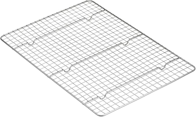 Amazon Basics Ceramic Nonstick Baking Sheets & Cooling Rack Set, Dishwasher Safe, Oven Safe, Half Sheet Size, Gray, 2-Pack - Image 4