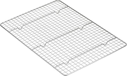 Amazon Basics Ceramic Nonstick Baking Sheets & Cooling Rack Set, Dishwasher Safe, Oven Safe, Half Sheet Size, Gray, 2-Pack - Image 4