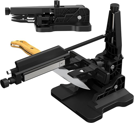 Portable Folding Knife Sharpener XAR-FS1, Adjustable Angle Sharpening System with 240#, 400#, 800#, 2000# Diamond Stone Set for Pocket, Hunting, Kitchen & Serrated Knives by XARILK_OFFICIAL
