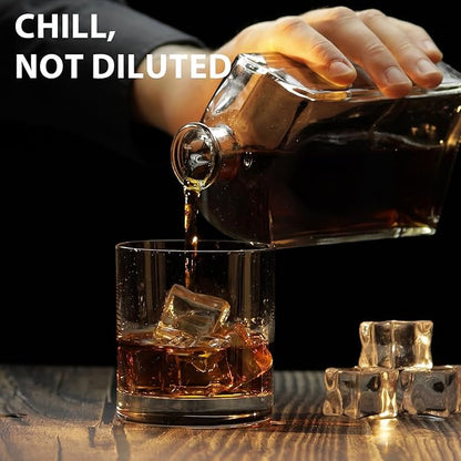 Optish Large Ice Cube Molds, 3 Pack Whiskey Square Ice Molds, 1.8 Inch Big Ice Cube Tray, Stackable Cocktail Ice Tray with Lid, Easy to Release (Grey) - Image 2