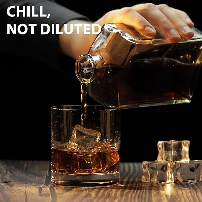 Optish Large Ice Cube Molds, 2 Pack Whiskey Square Ice Molds, 1.8 Inch Big Ice Cube Tray, Stackable Cocktail Ice Tray with Lid, Easy to Release (Grey) - Image 2