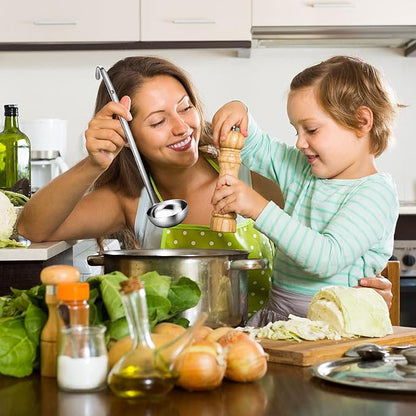 meekoo Stainless Steel Ladle Soup Handle Ladle with Pouring Rim for Kitchen Cooking Soup Sauce - Image 7