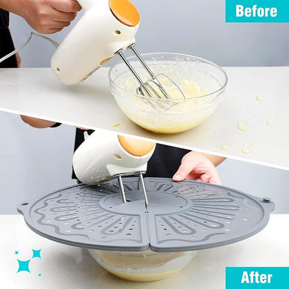 Silicone Splatter Screen For 10, 11 and 12 Inch Frying Pan, Foldable Splash Guard, Multi-Use Grease Splatter Guard/Trivet Mat, 12" Non-Stick Oil Splatter Guard, Dishwasher Safe, BPA Free, Gray - Image 4